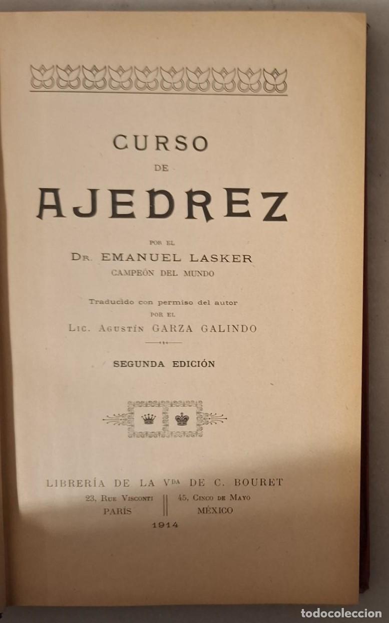 Libros: Emanuel Lasker - CURSO DE AJEDREZ - Foto 2