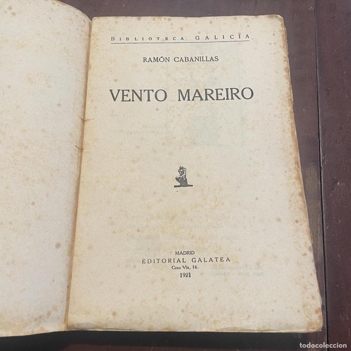 Libros: Vento mareiro (galego) - Ram&oacute;n Cabanillas - Foto 2
