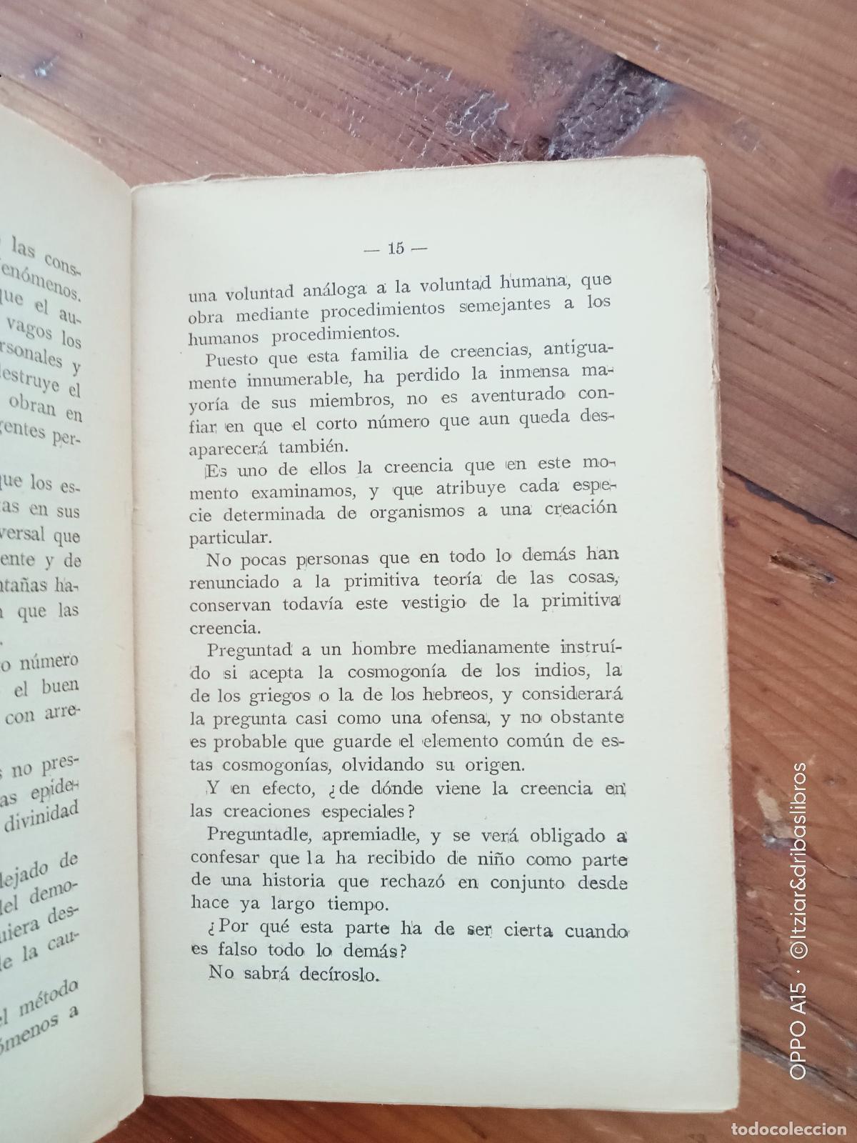 Libros: Herbert Spencer - CREACI&Oacute;N Y EVOLUCI&Oacute;N - Foto 2