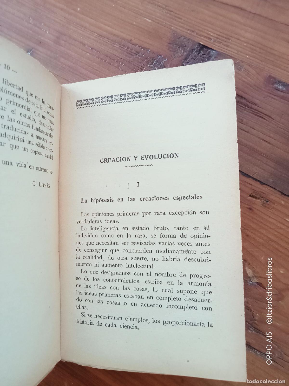 Libros: Herbert Spencer - CREACI&Oacute;N Y EVOLUCI&Oacute;N - Foto 3