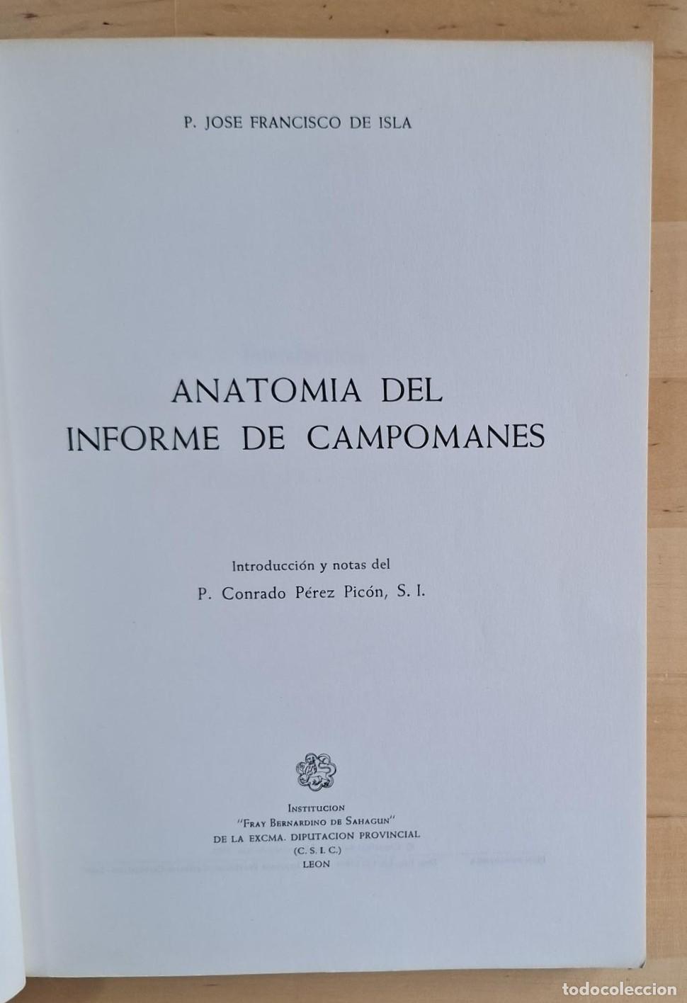 Libros: Jos&eacute; Francisco de Isla - ANATOM&Iacute;A DEL INFORME DE CAMPOMANES - Foto 4