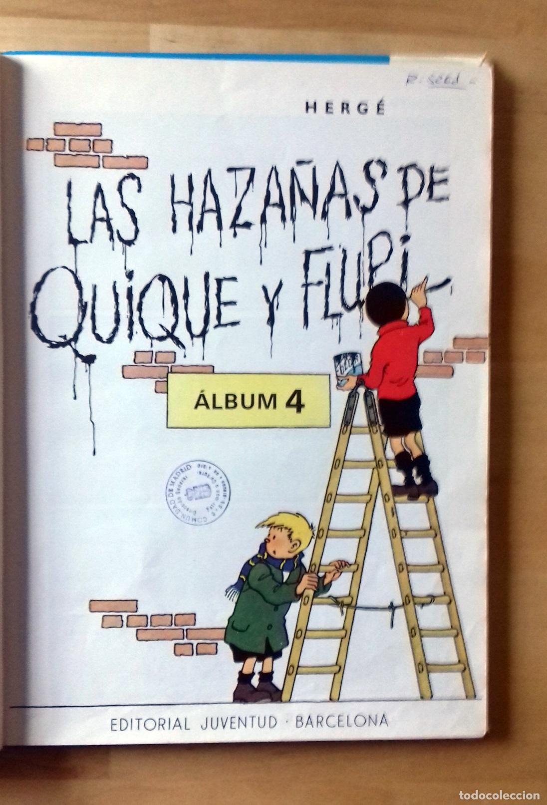 Libros: Herg&eacute; - LAS HAZA&Ntilde;AS DE QUIQUE Y FLUPI N&ordm; 4 - Foto 3