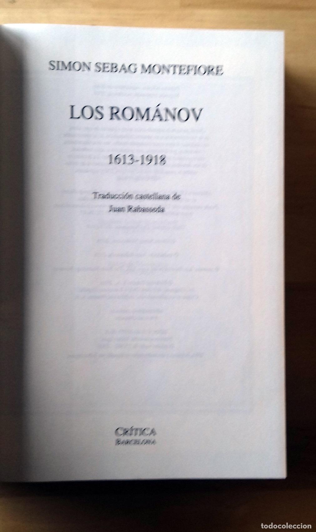 Libros: Simon Sebag Montefiore - LOS ROM&Aacute;NOV 1613-1918 - Foto 4