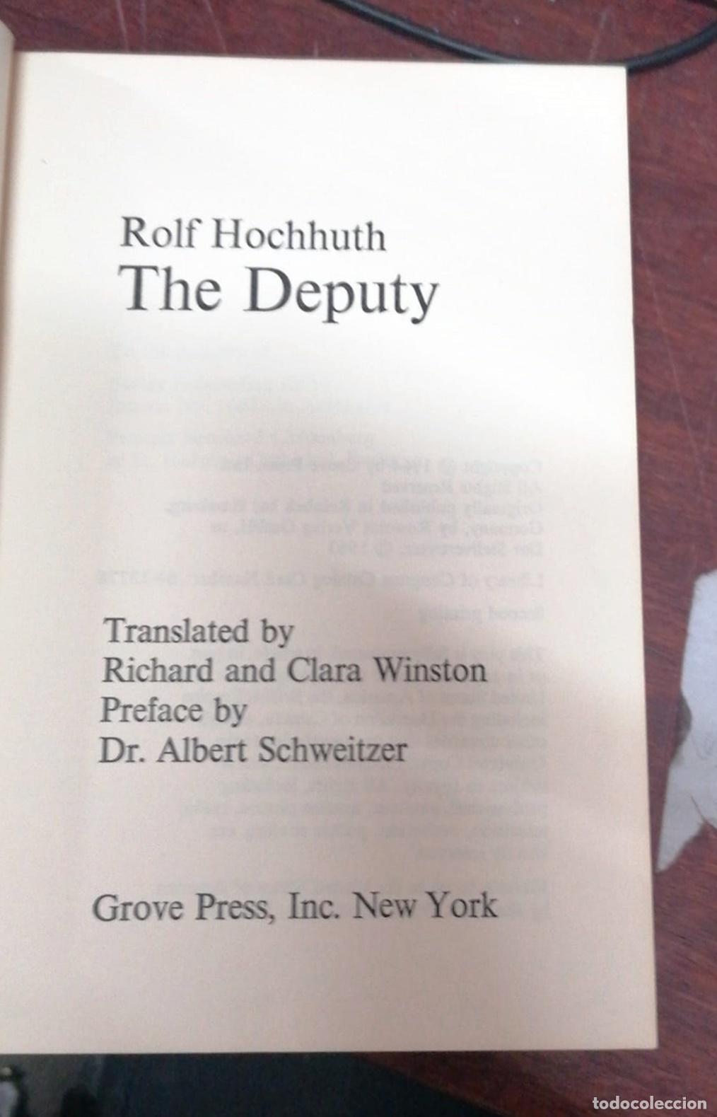 Libros: Rolf Hochhuth - THE DEPUTY - Foto 1