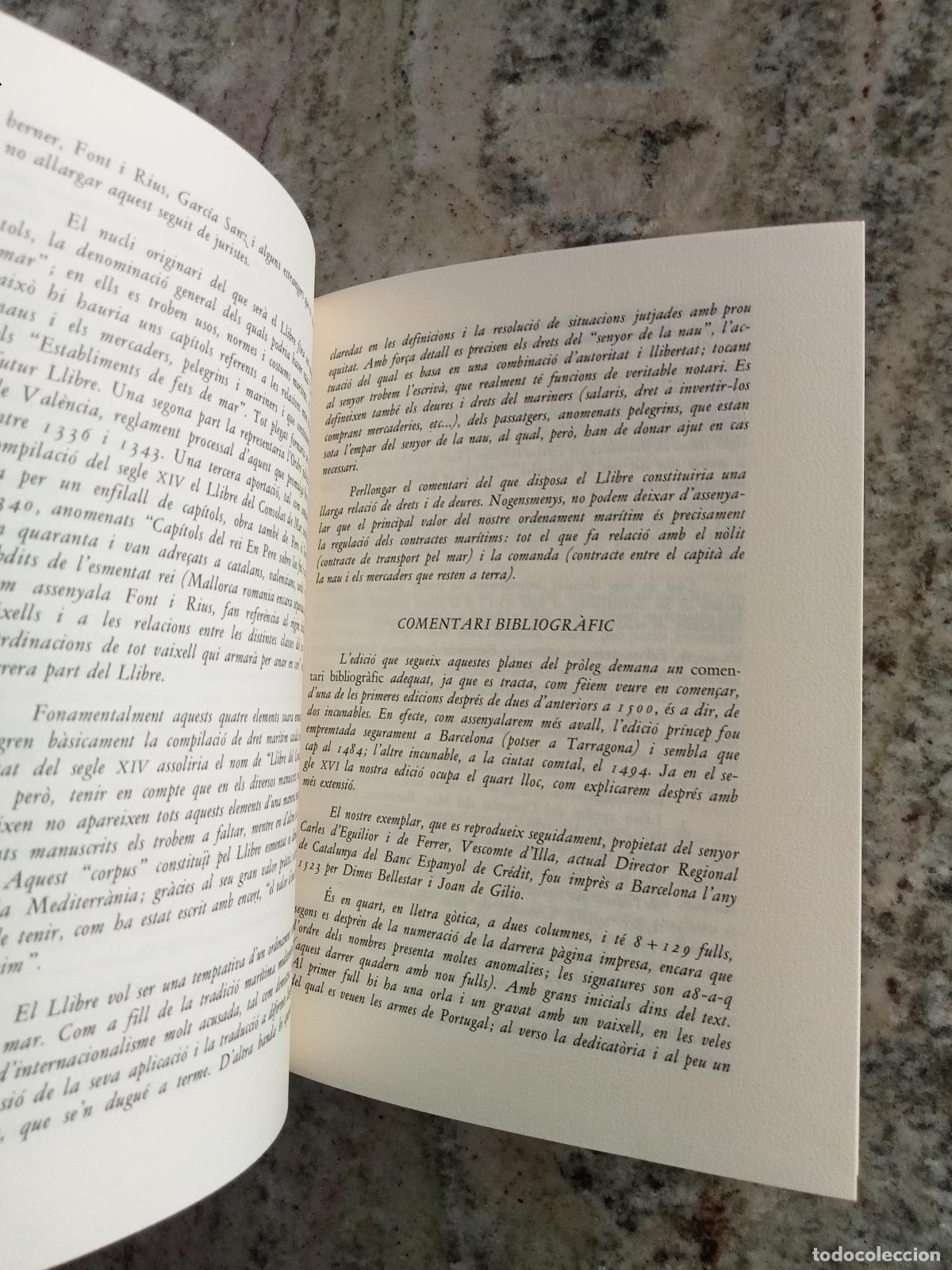 Libros: LLIBRE DEL CONSOLAT DE MAR. Facs&iacute;mil de ledici&oacute; de lany 1523. - Foto 5