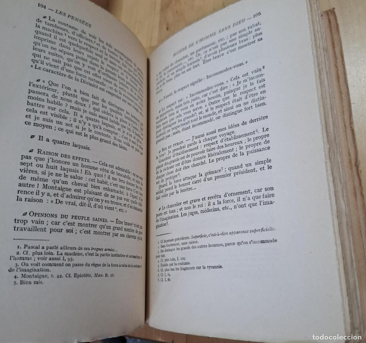 Libros: Pascal - LES PENSEES. Tome I - Foto 3