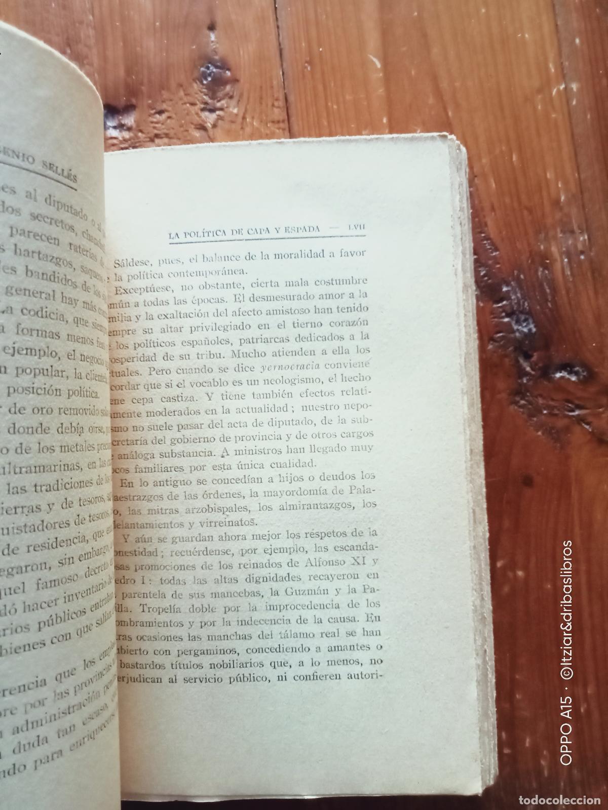 Libros: Eugenio Selles - LA POL&Iacute;TICA DE CAPA Y ESPADA - Foto 4