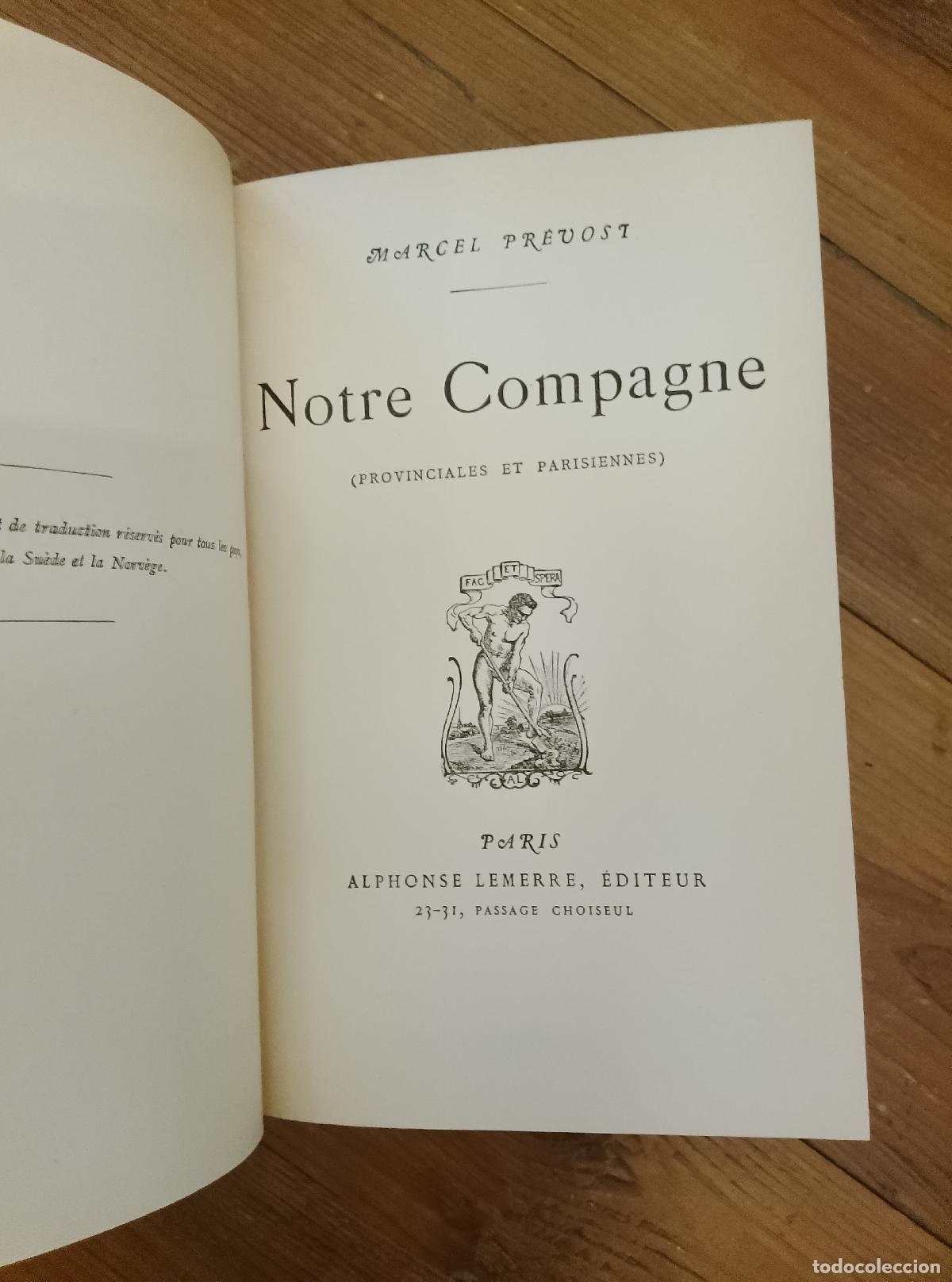 Libros: Marcel Pr&eacute;vost - NOTRE COMPAGNE. Provinciales et Parisiennes - Foto 3