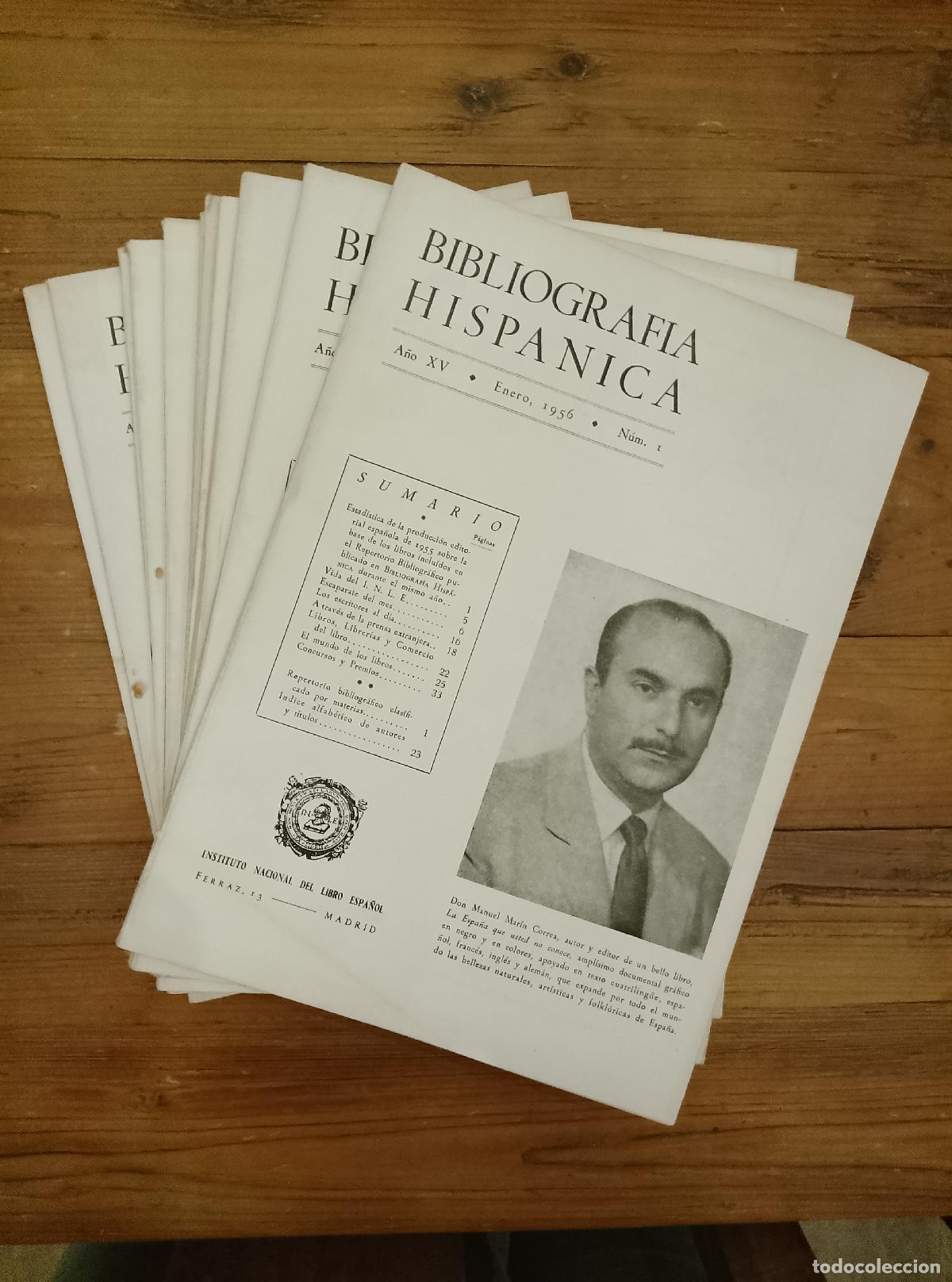 B&uuml;cher: vvaa - BIBLIOGRAF&Iacute;A HISP&Aacute;NICA. A&ntilde;o XV. 1956. N&uacute;m. I, II, III, IV, V, VI, VII, VIII, IX, X, XI y XII.
