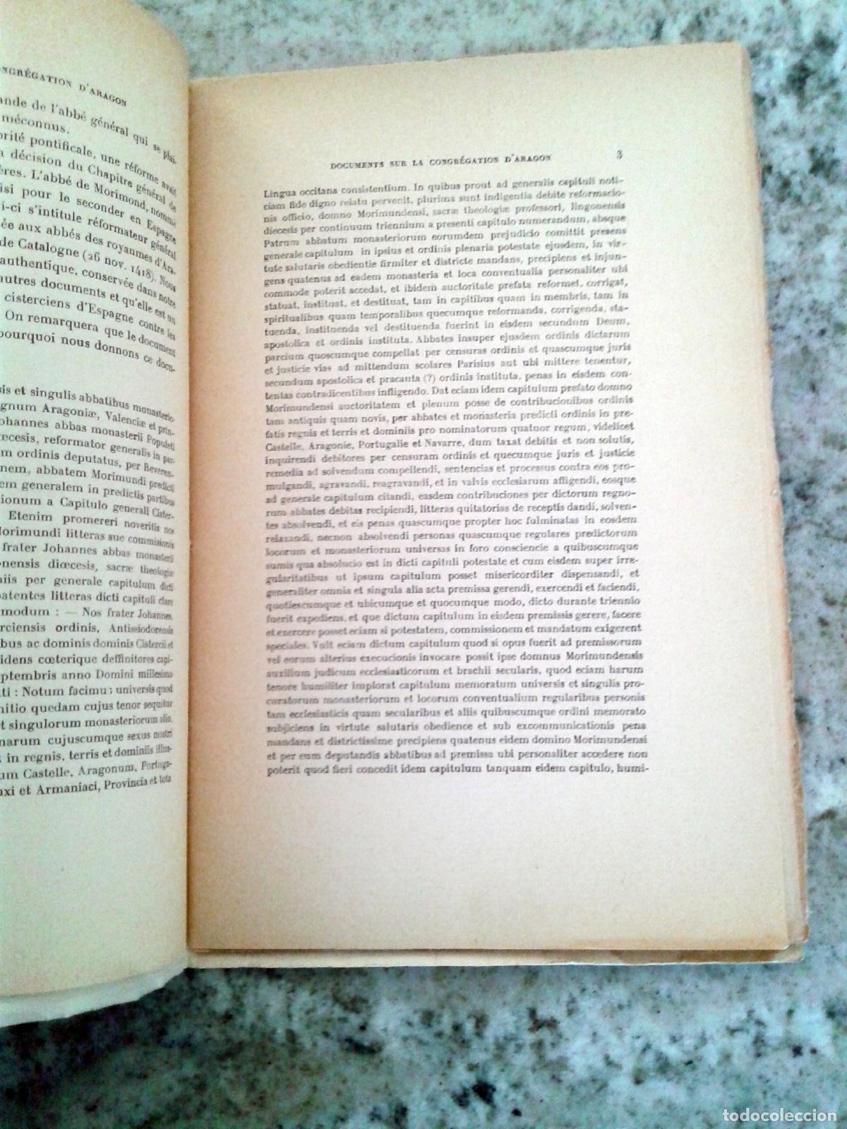 Libros: Joseph Rabory - DOCUMENTS SUR LA CONGREGATION D ARAGON DE L ORDRE DE CITEAUX - Foto 3