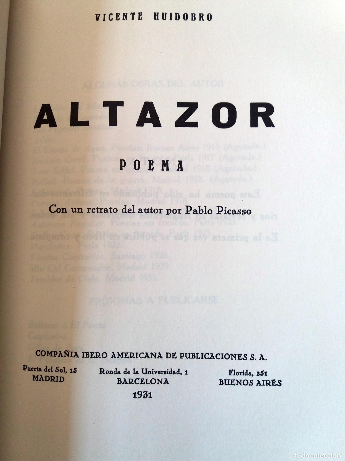Libros: Vicente Huidobro (Pr&oacute;logo de Oscar Hahn) - ALTAZOR - Foto 2