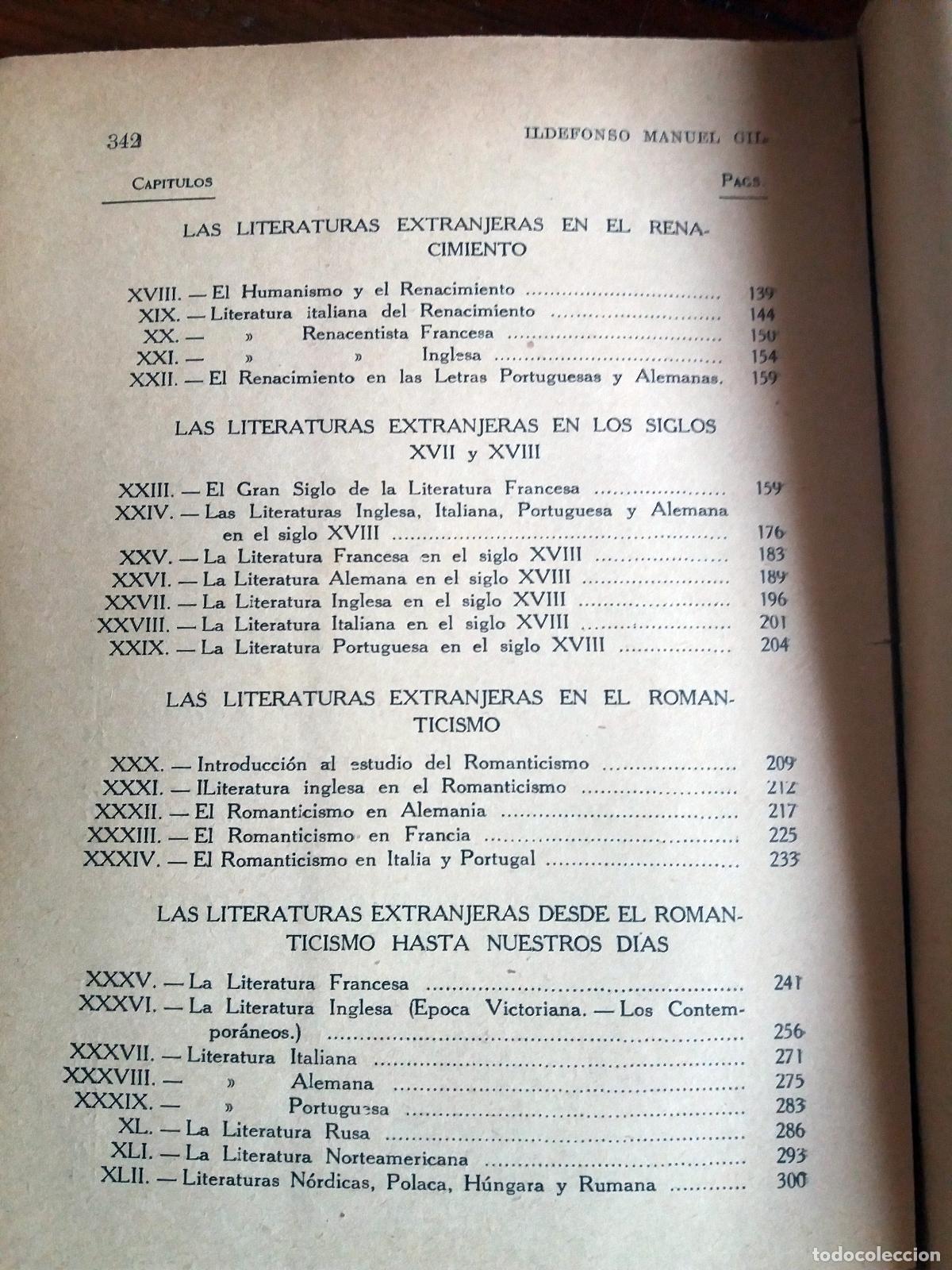 Libros: Ildefonso Manuel Gil - HISTORIA DE LA LITERATURA EXTRANJERA - Foto 3
