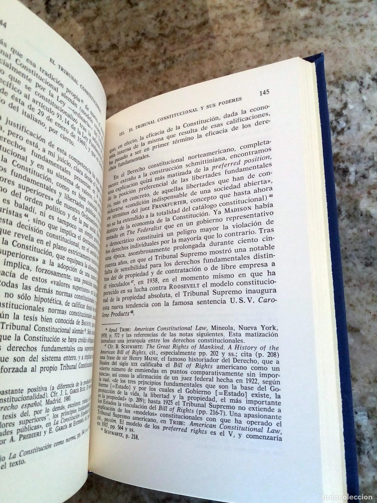 Libros: Garcia De Enterria, Eduardo - LA CONSTITUCION COMO NORMA Y EL TRIBUNAL CONSTITUCIONAL - Foto 2