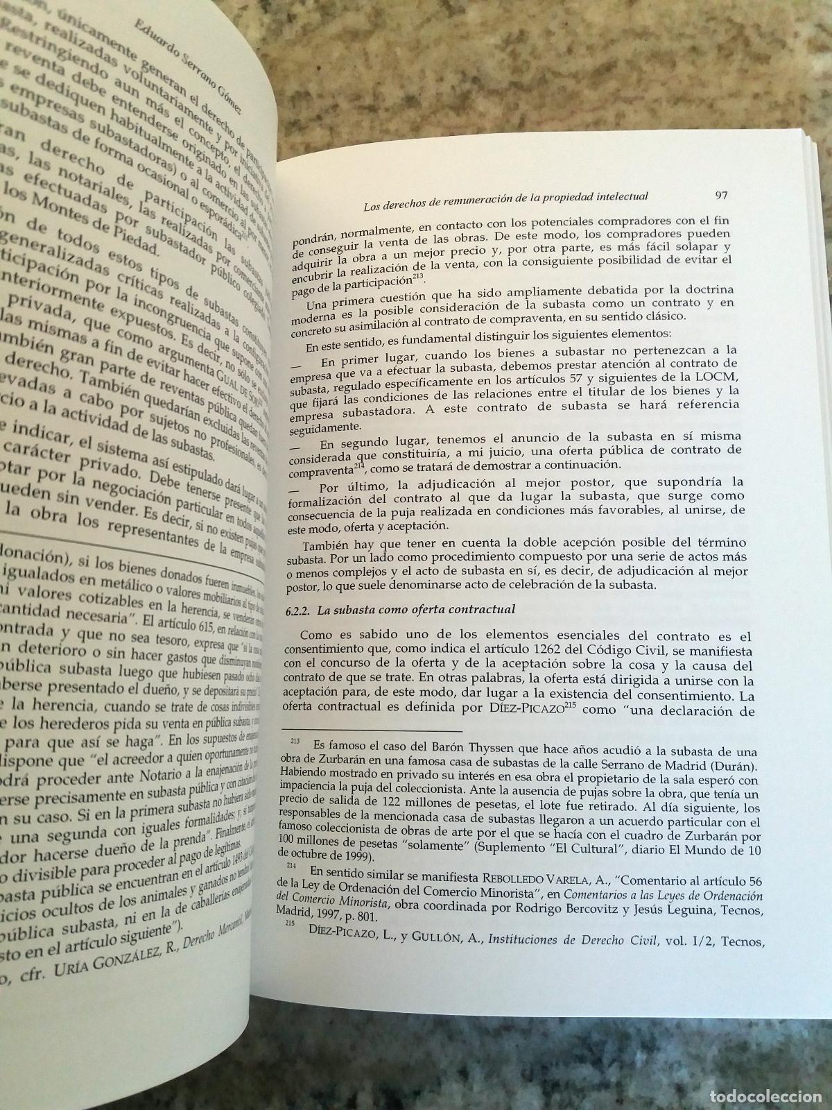 Libros: Eduardo Serrano G&oacute;mez - LOS DERECHOS DE REMUNERACI&Oacute;N DE LA PROPIEDAD INTELECTUAL - Foto 3