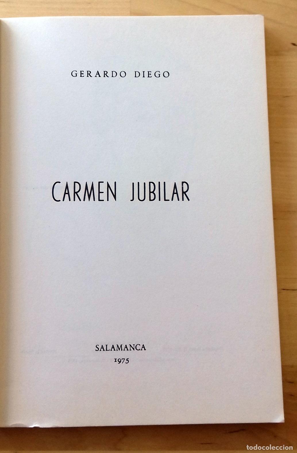 Libros: Gerardo Diego - CARMEN JUBILAR - Foto 2