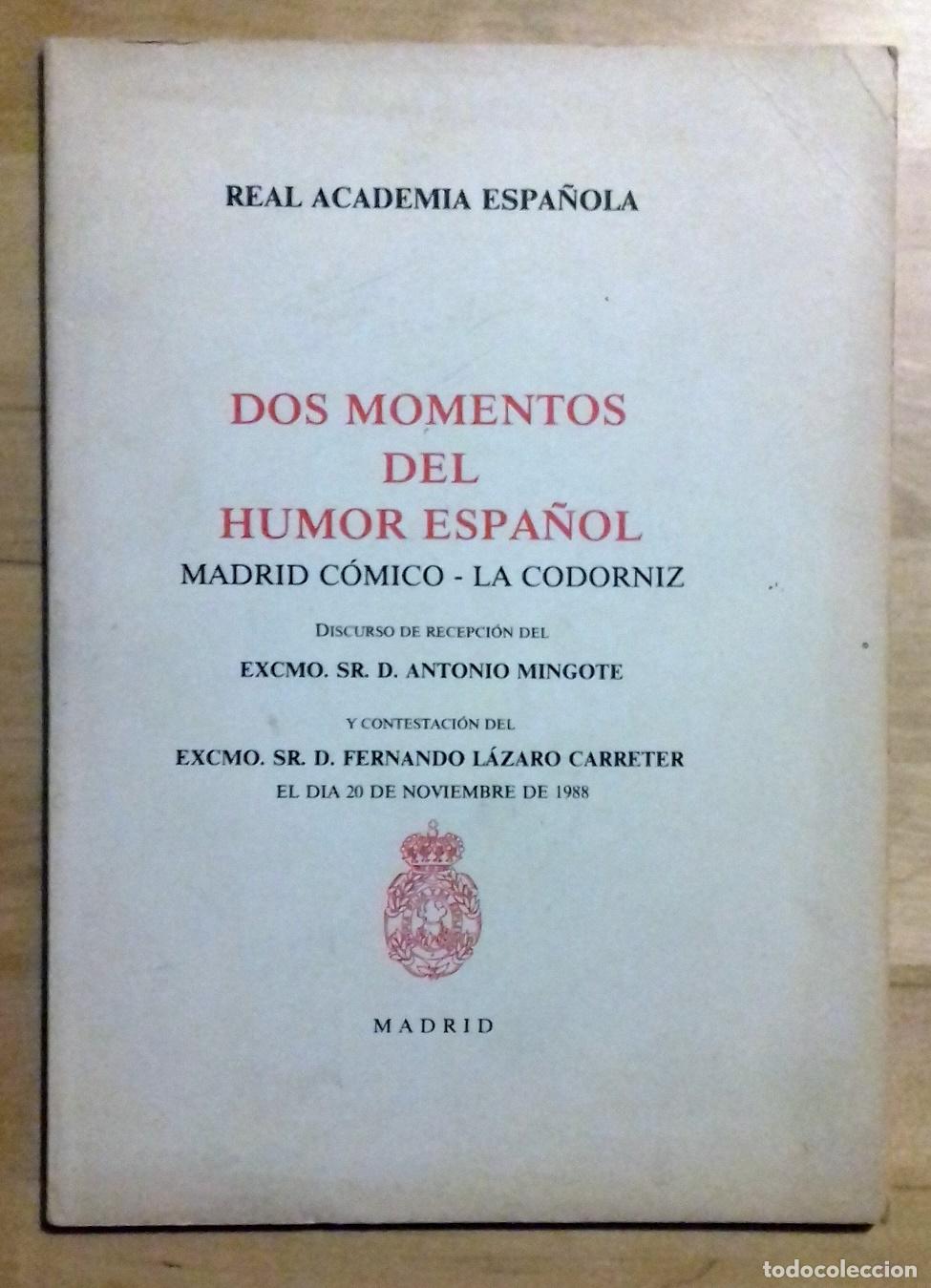 Libros: Antonio Mingote - DOS MOMENTOS DEL HUMOR ESPA&Ntilde;OL. MADRID C&Oacute;MICO. LA CODORNIZ - Foto 1
