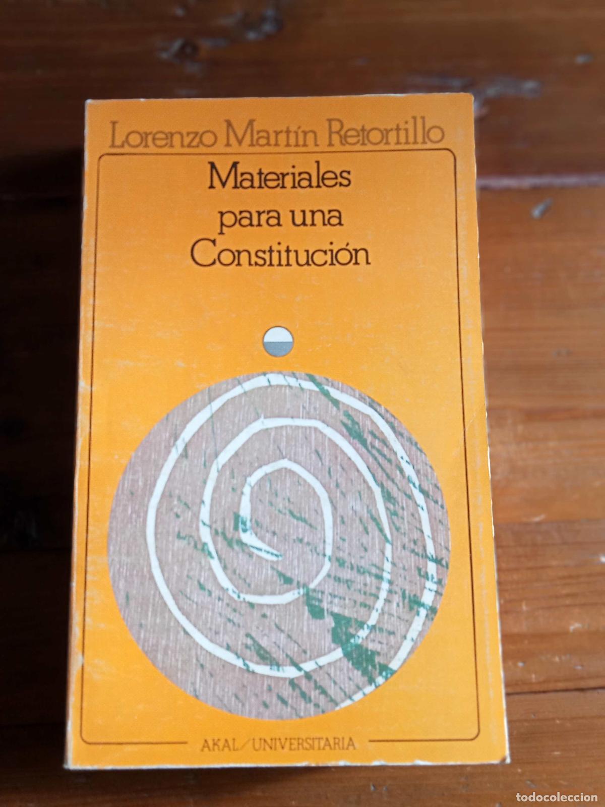 Libros: Martin Retortillo, Lorenzo - MATERIALES PARA UNA CONSTITUCION - Foto 1