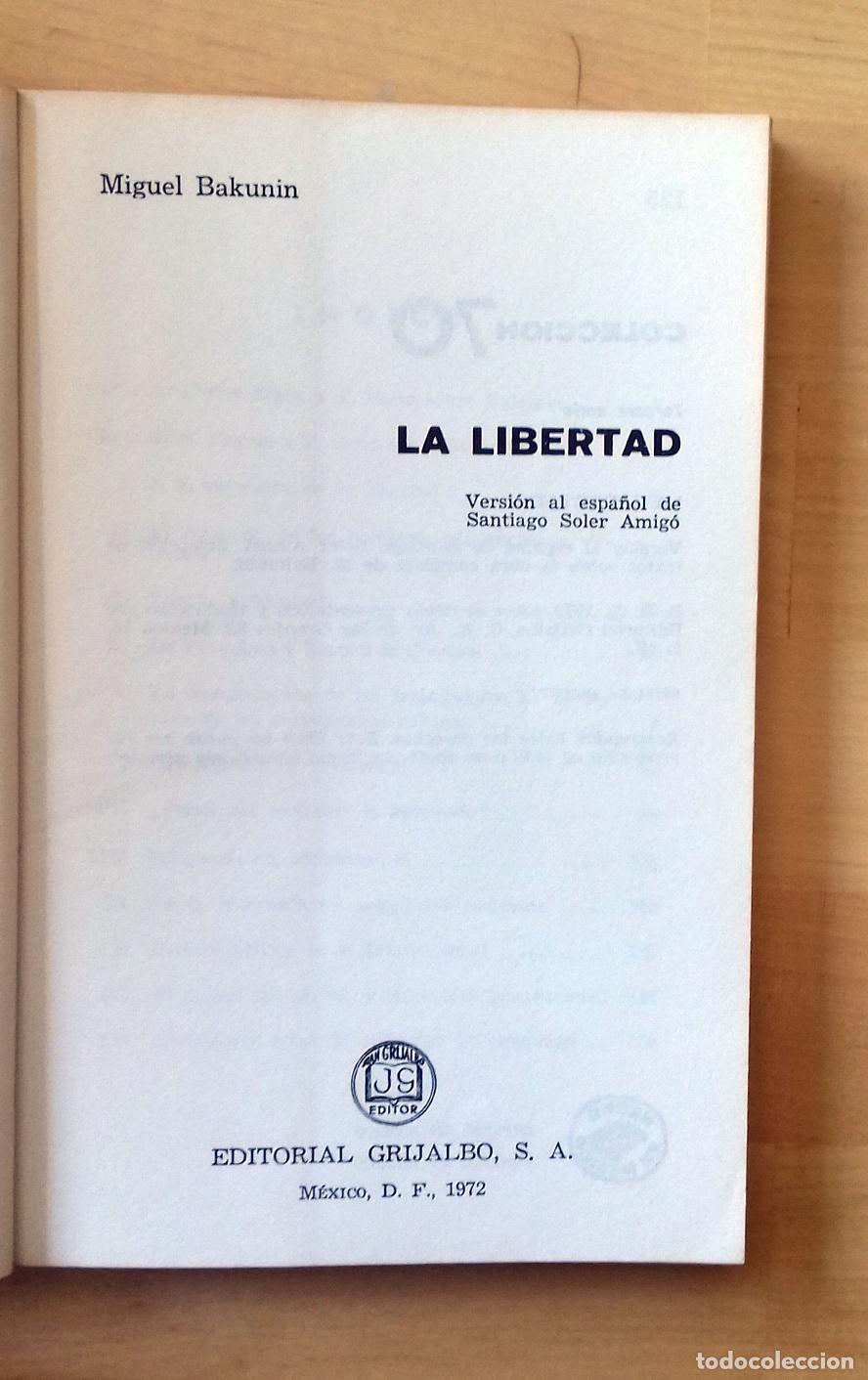 Libros: Miguel Bakunin - LA LIBERTAD - Foto 2