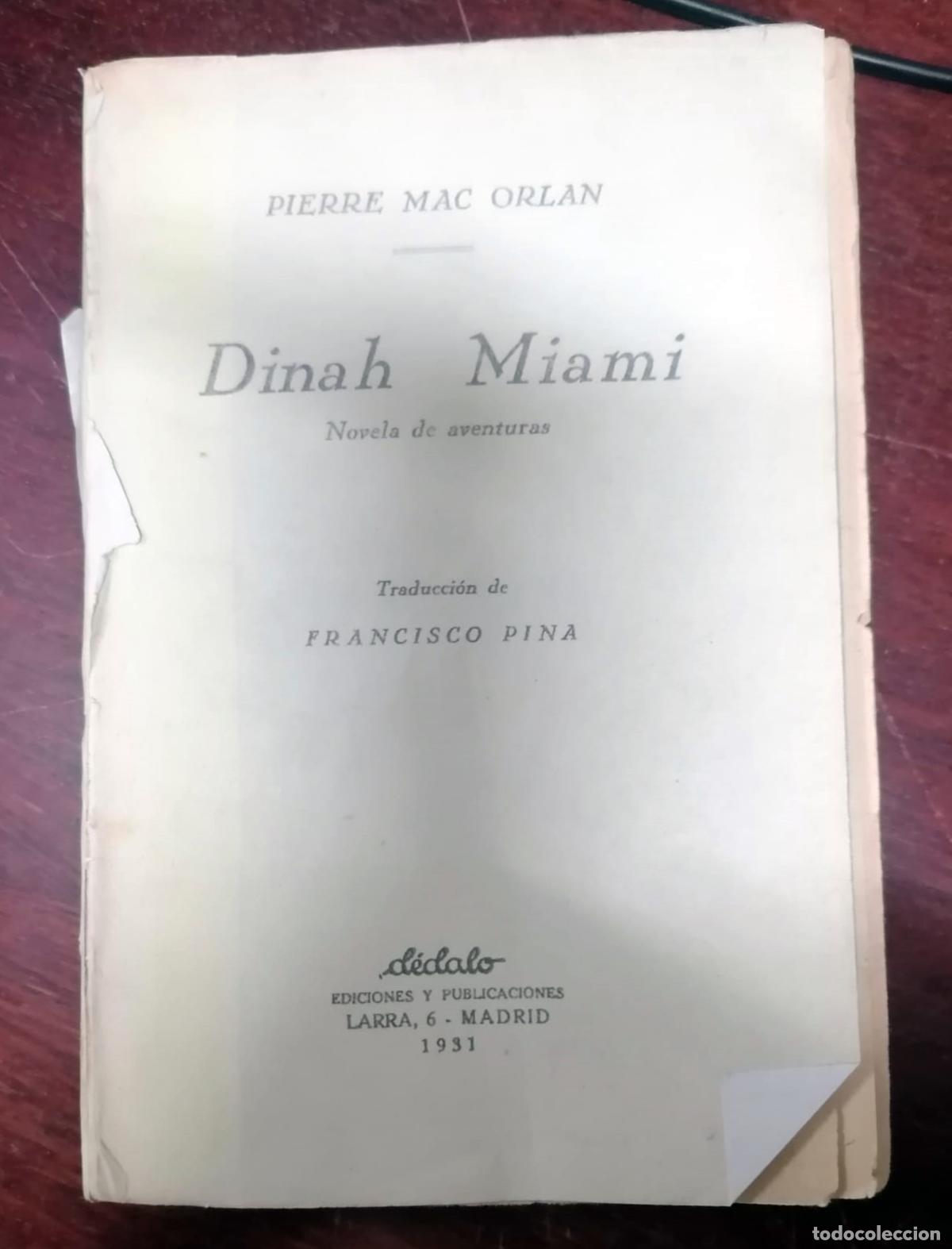 Libros: Pierre Mac Orlan - DINAH MIAMI - Foto 1