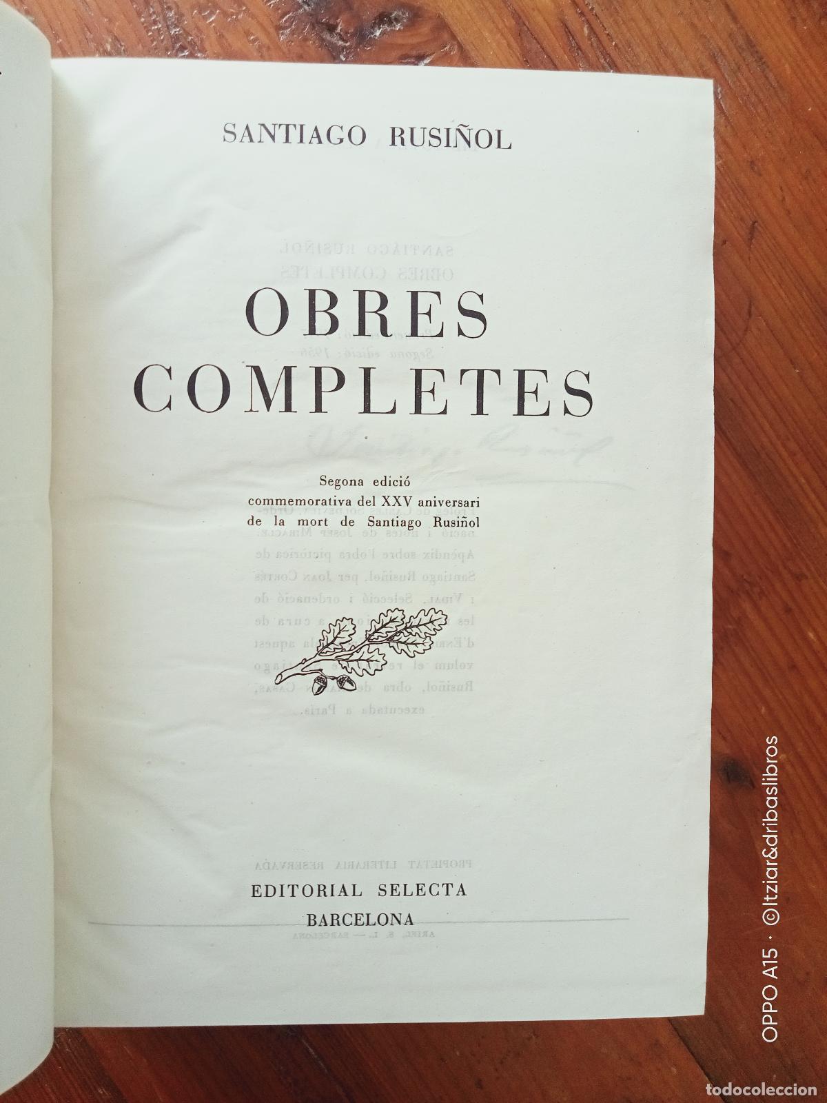 Libros: Santiago Rusi&ntilde;ol - OBRES COMPLETES - Foto 4