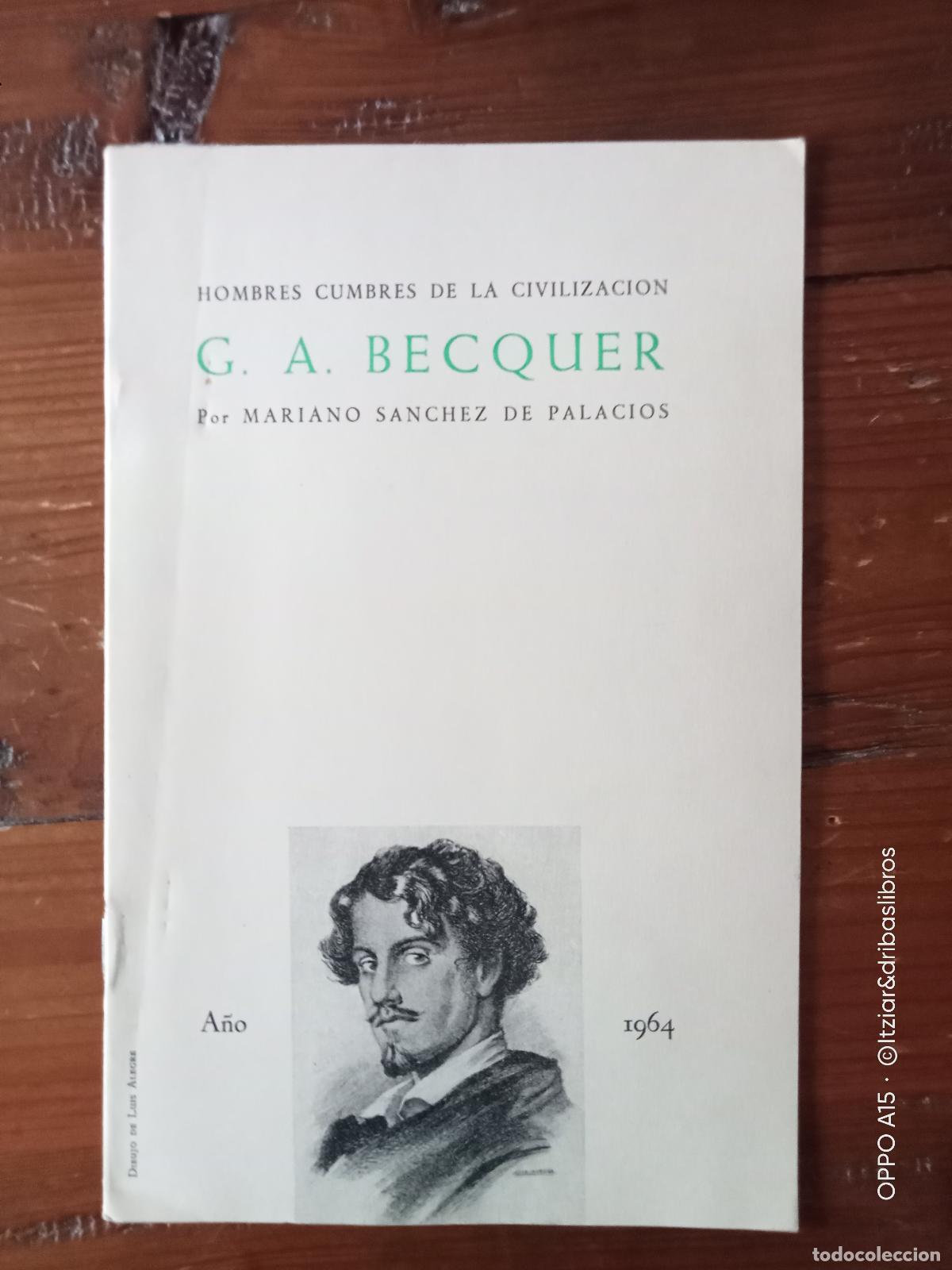 Libros: Mariano S&aacute;nchez de Palacios - G. A. BECQUER (Gustavo Adolfo B&eacute;cquer). Conferencia - Foto 1