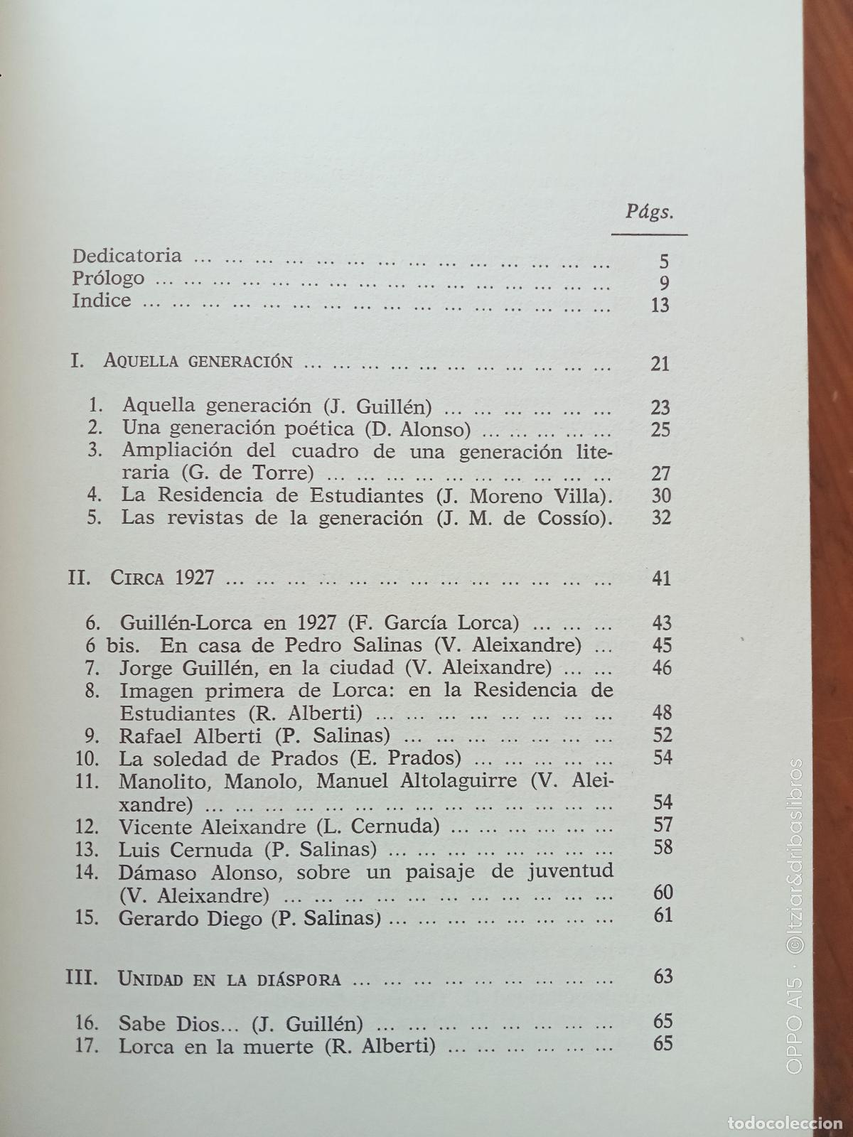 Libros: Juan Manuel Rozas - LA GENERACION DEL 27 DESDE DENTRO. - Foto 3