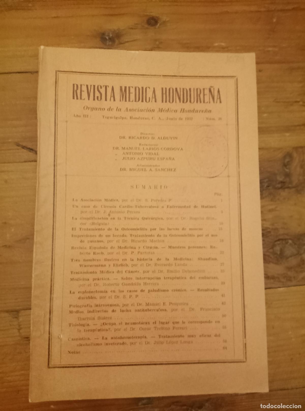 Libros: VvAa - Ricardo D. Alduvin (Director) - REVISTA MEDICA HONDURE&Ntilde;A. &Oacute;rgano de la Asociaci&oacute;n M&eacute;dica Hond