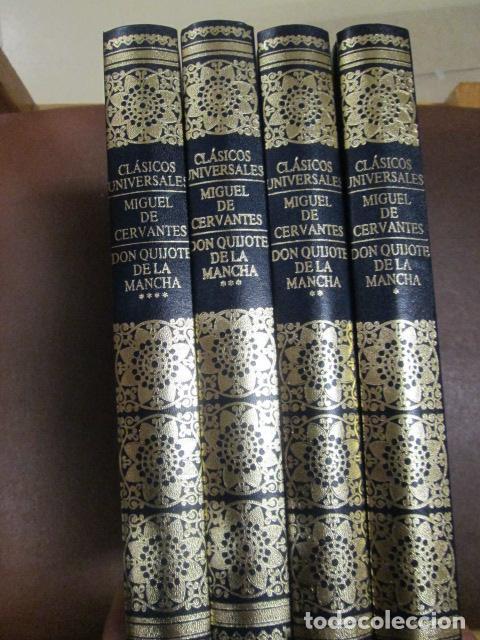 Libros: CL&Aacute;SICOS UNIVERSALES: DON QUIJOTE DE LA MANCHA ( IV TOMOS) - Miguel De Cervantes