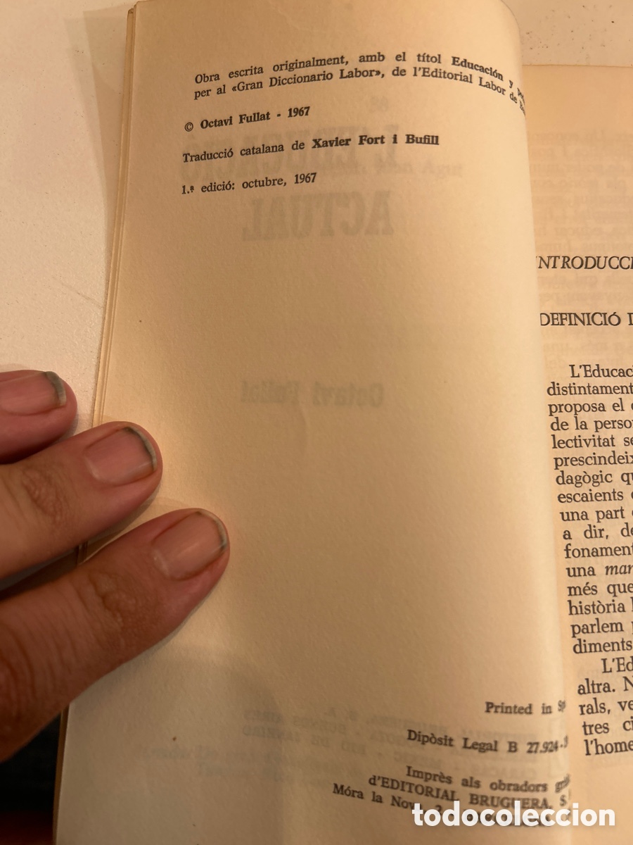 Libros: L&rsquo;educaci&oacute; actual per Octavi Fullat. C6 - Foto 4