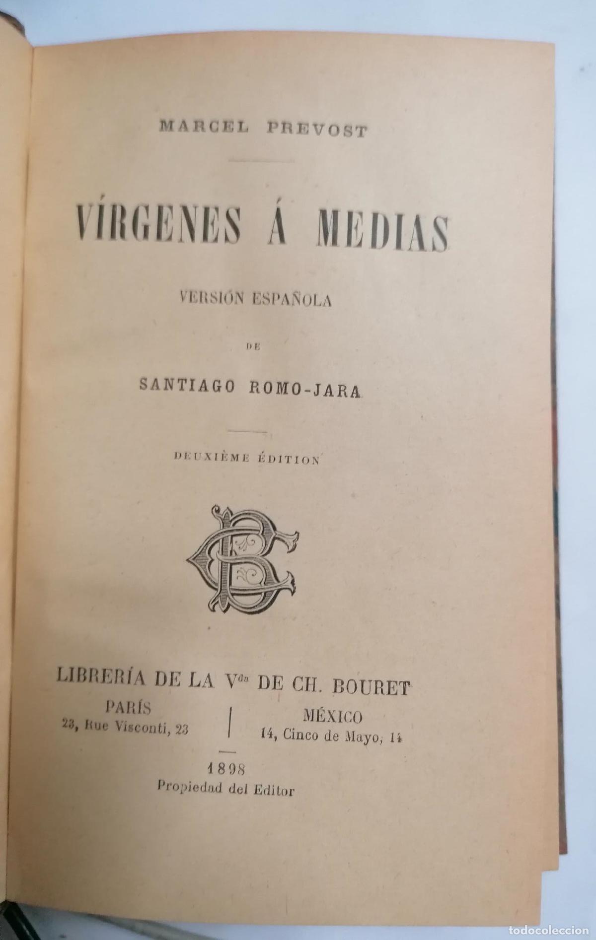 Libros: Marcel Prevost - V&Iacute;RGENES A MEDIAS - Foto 3