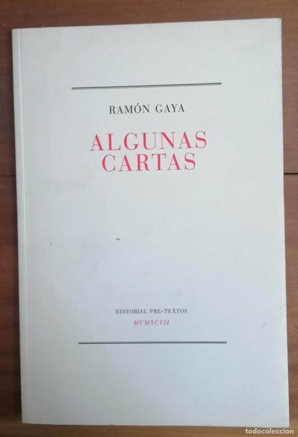 Libros: Ram&oacute;n Gaya - ALGUNAS CARTAS - Foto 1