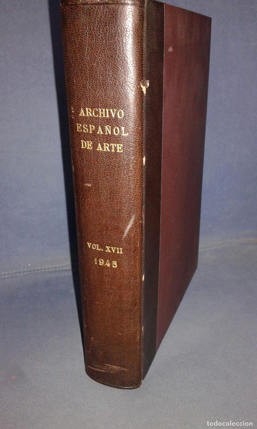 B&uuml;cher: vvaa - ARCHIVO ESPA&Ntilde;OL DE ARTE. Vol. XVII. 1945 A&ntilde;o completo