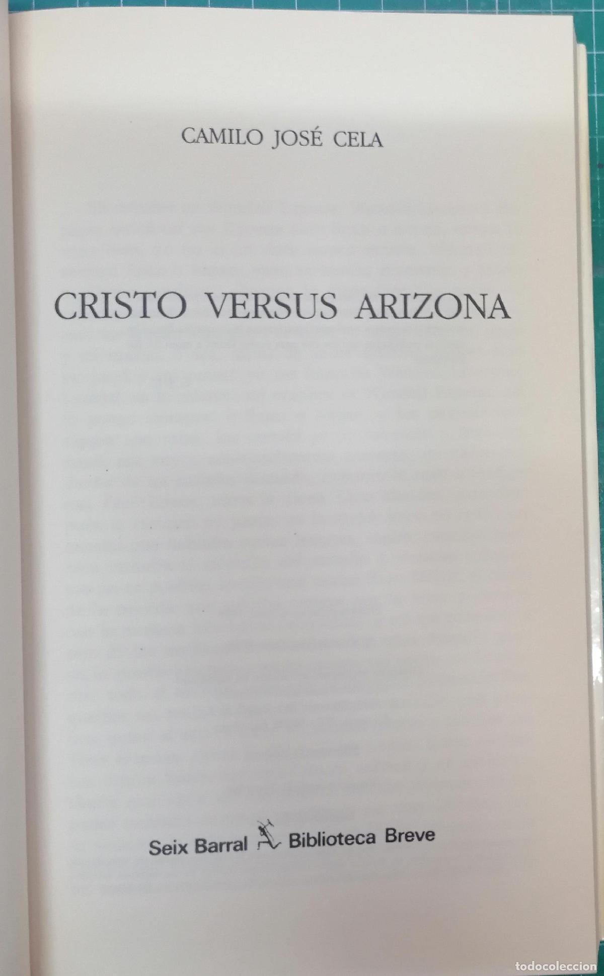 Libros: Cela, Camilo Jos&eacute; - CRISTO VERSUS ARIZONA - Foto 2