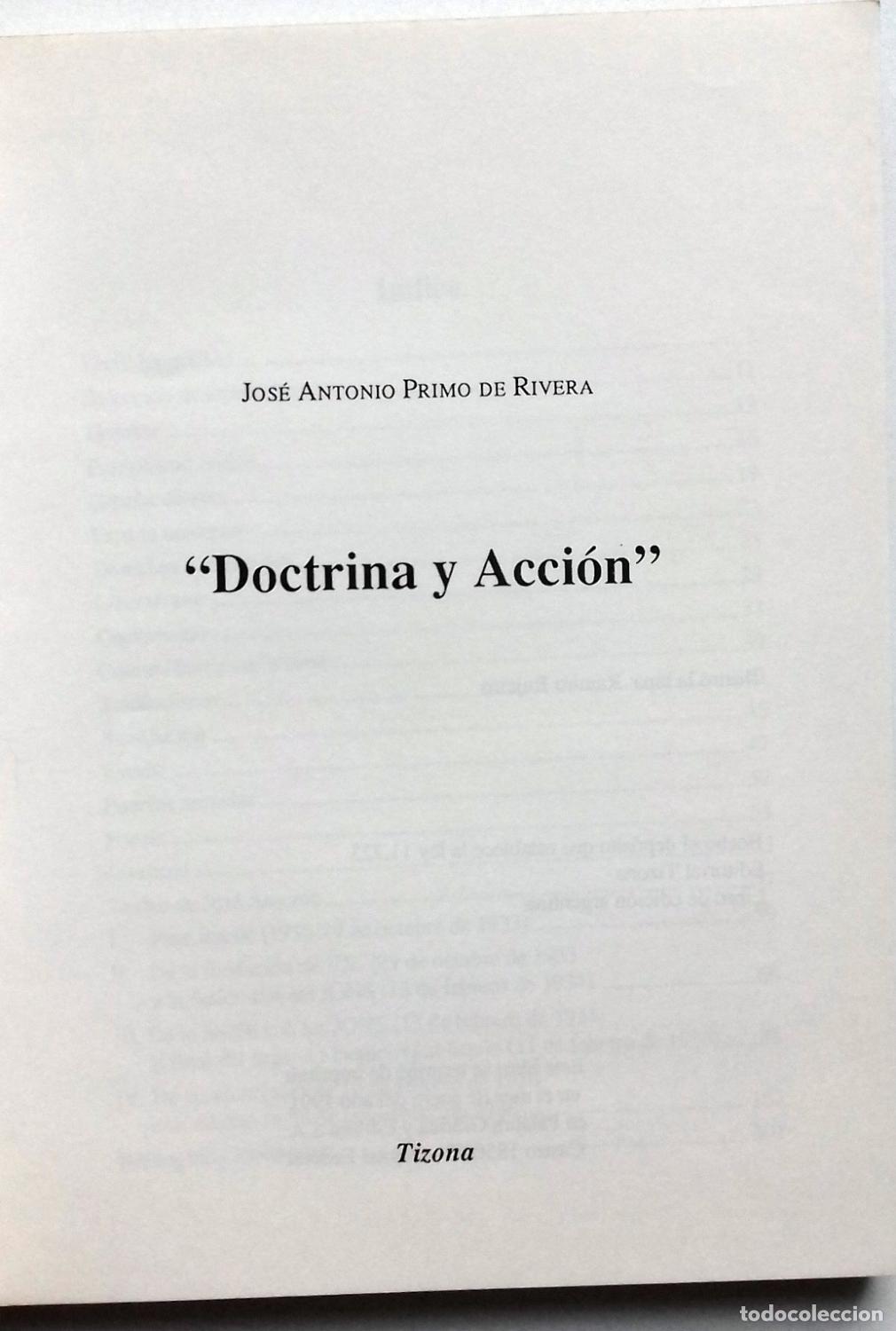 Libros: Primo de Rivera, Jos&eacute; Antonio - DOCTRINA Y ACCI&Oacute;N - Foto 2