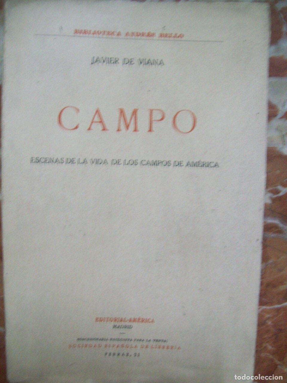 B&uuml;cher: Viana, Javier de - CAMPO. ESCENAS DE LA VIDA DE LOS CAMPOS DE AM&Eacute;RICA