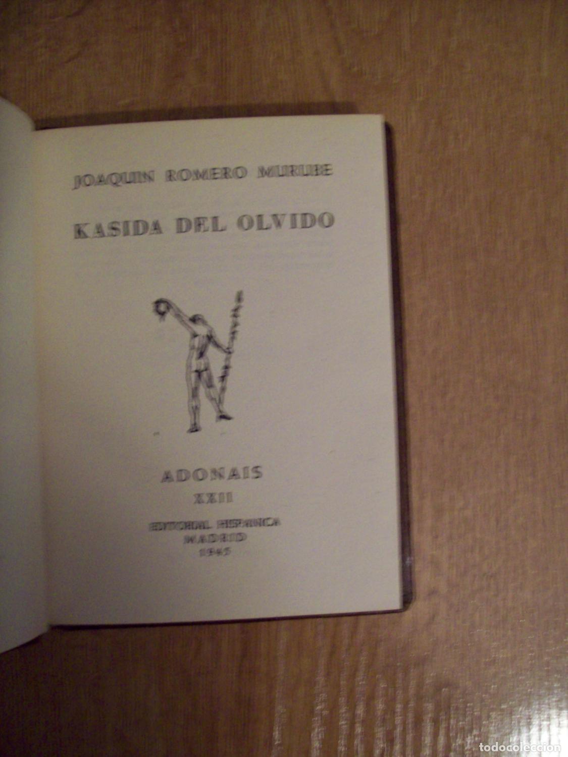 Libros: Romero Murube, Joaqu&iacute;n - KASIDA DEL OLVIDO - Foto 3