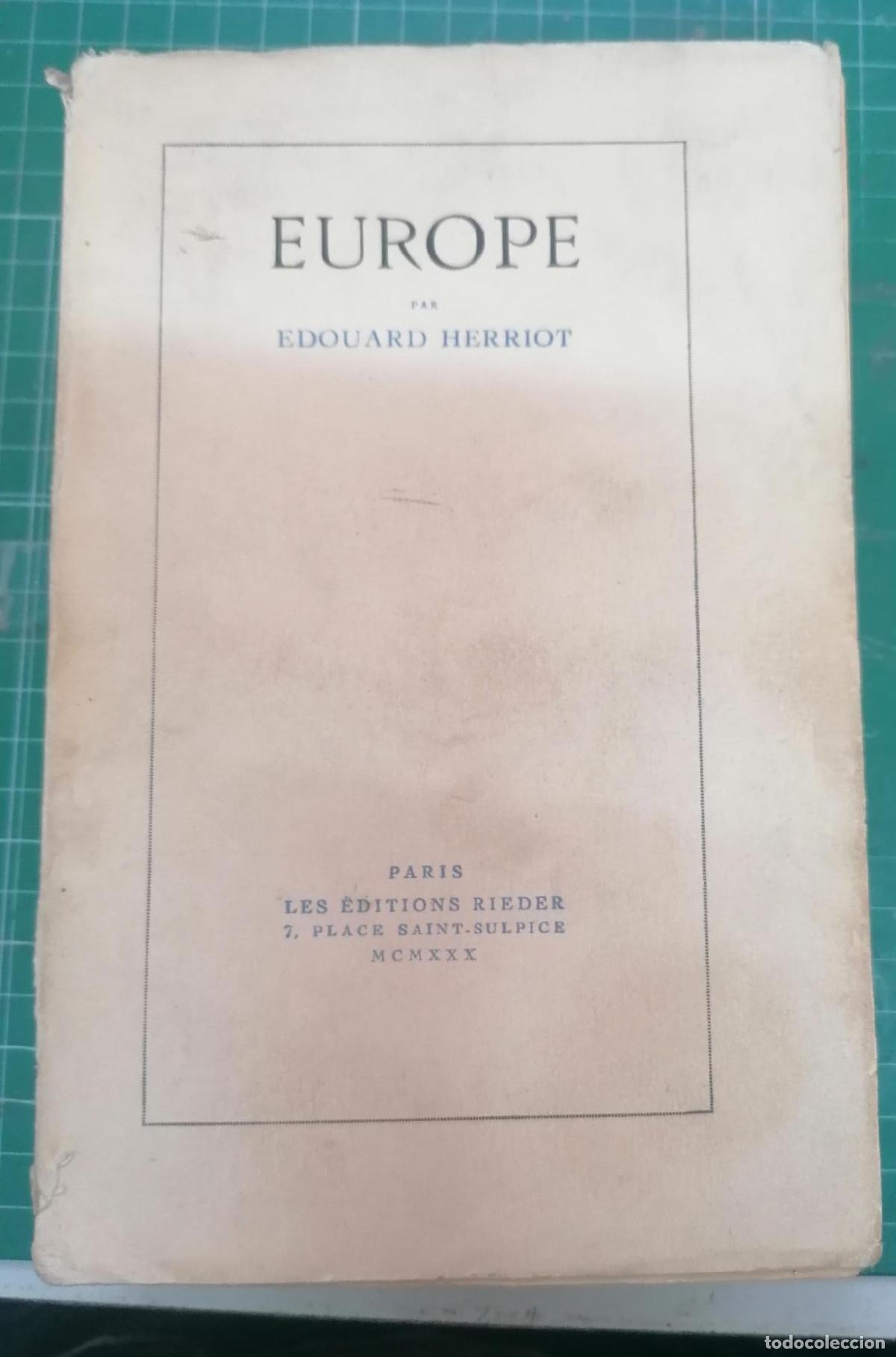 Libros: Herriot, Edouard - EUROPE - Foto 1