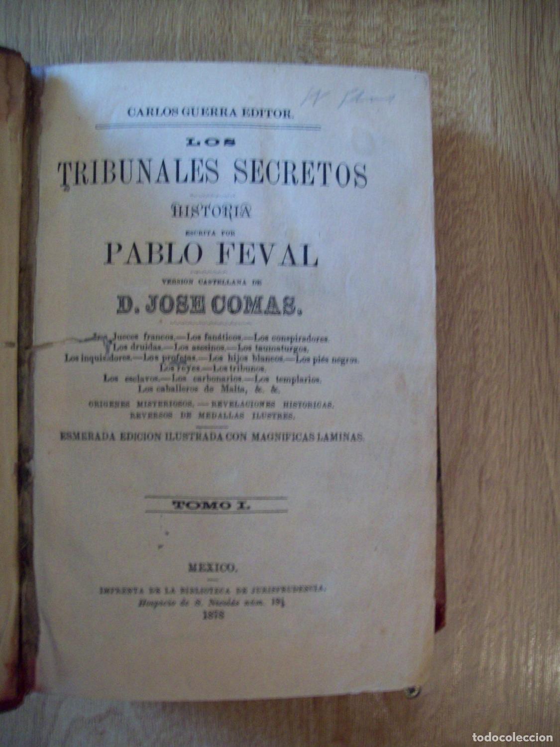 Libros: Feval, Pablo - LOS TRIBUNALES SECRETOS. TOMO I - Foto 5