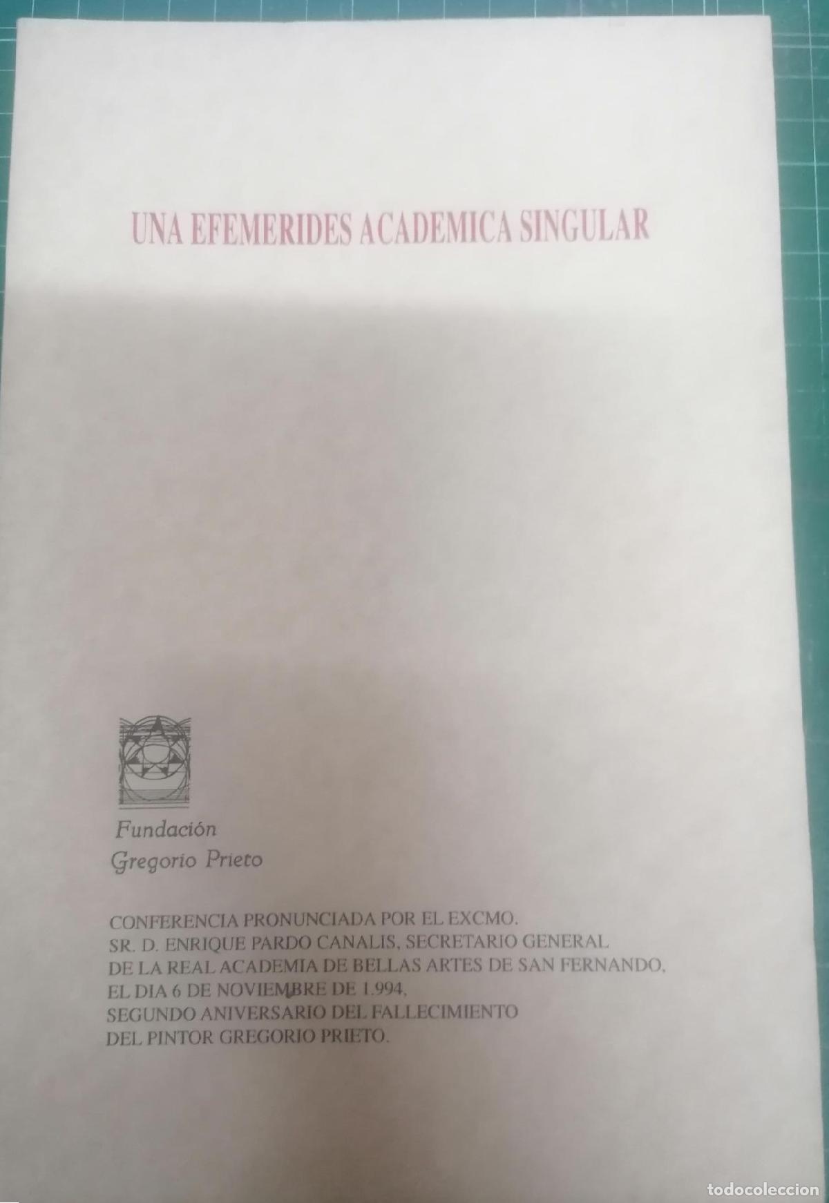Libros: Pardo Canal&iacute;s, Enrique - UNA EFEM&Eacute;RIDES ACADEMICA SINGULAR