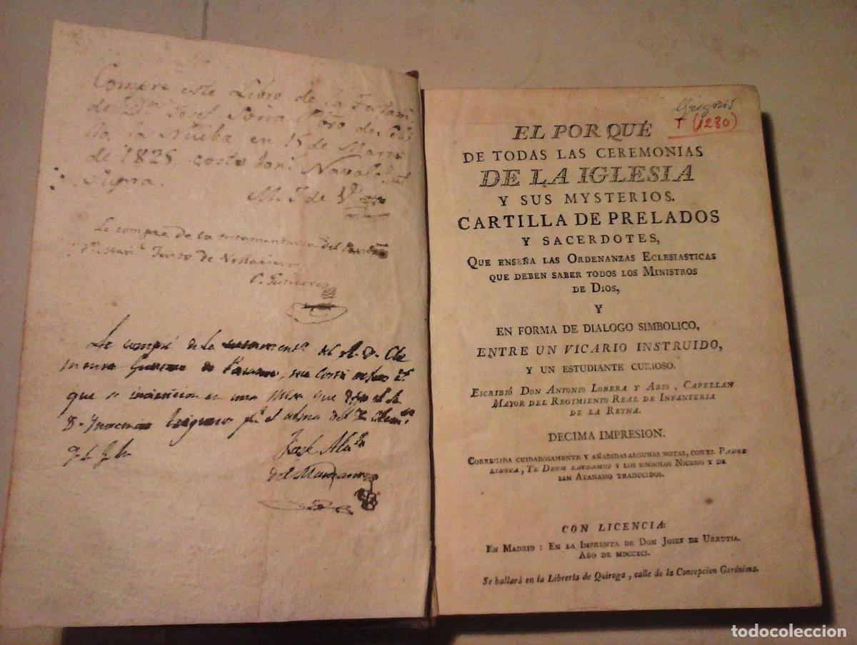 B&uuml;cher: Antonio Lobera y Abio - EL POR QUE DE TODAS LAS CEREMONIAS DE LA IGLESIA Y SUS MYSTERIOS. CARTILLA D
