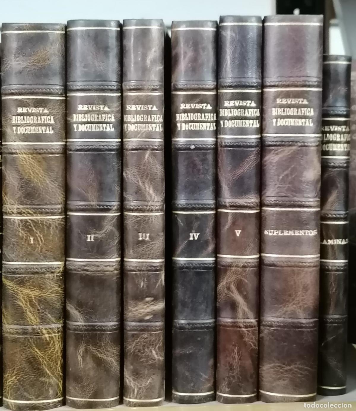 books: vvaa - REVISTA BIBLIOGRAFICA Y DOCUMENTAL. IX Vol.s en 5 Tomos + suplementos + l&aacute;minas. Completo