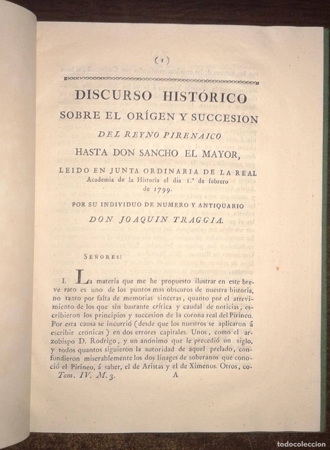 B&uuml;cher: Joaqu&iacute;n Traggia - DISCURSO HISTORICO SOBRE EL ORIGEN Y SUCCESION DEL REYNO PIRENAICO HASTA DON SANCH