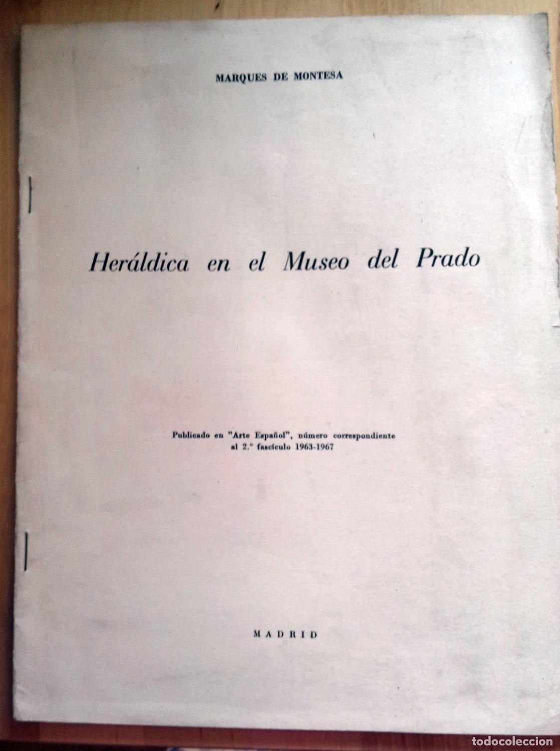 Libros: Marqu&eacute;s de Montesa - HER&Aacute;LDICA EN EL MUSEO DEL PRADO - Foto 1