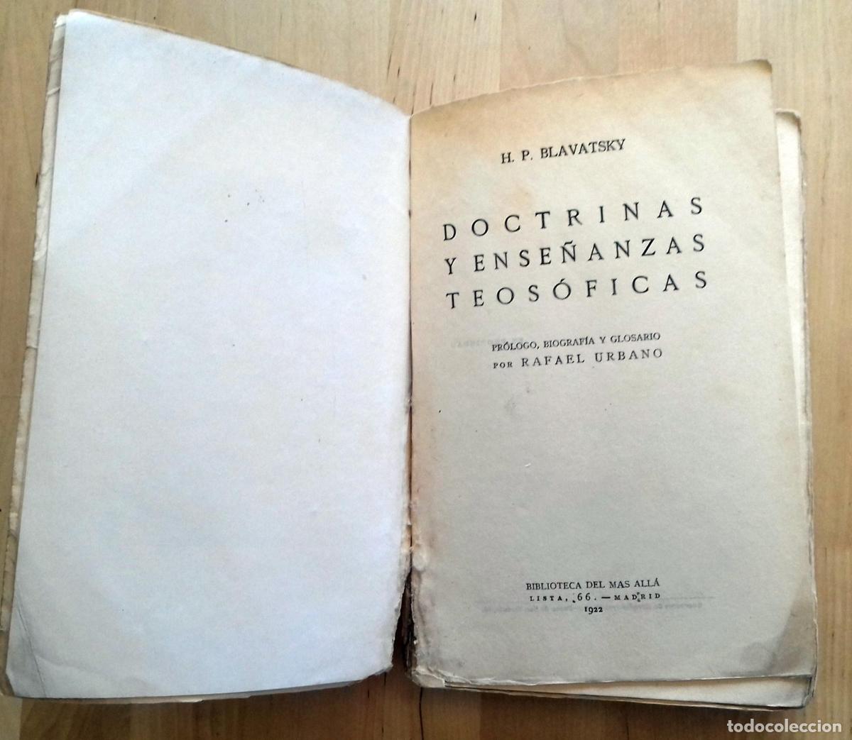Libros: H. P. Blavatsky - DOCTRINAS Y ENSE&Ntilde;ANZAS TEOS&Oacute;FICAS - Foto 4