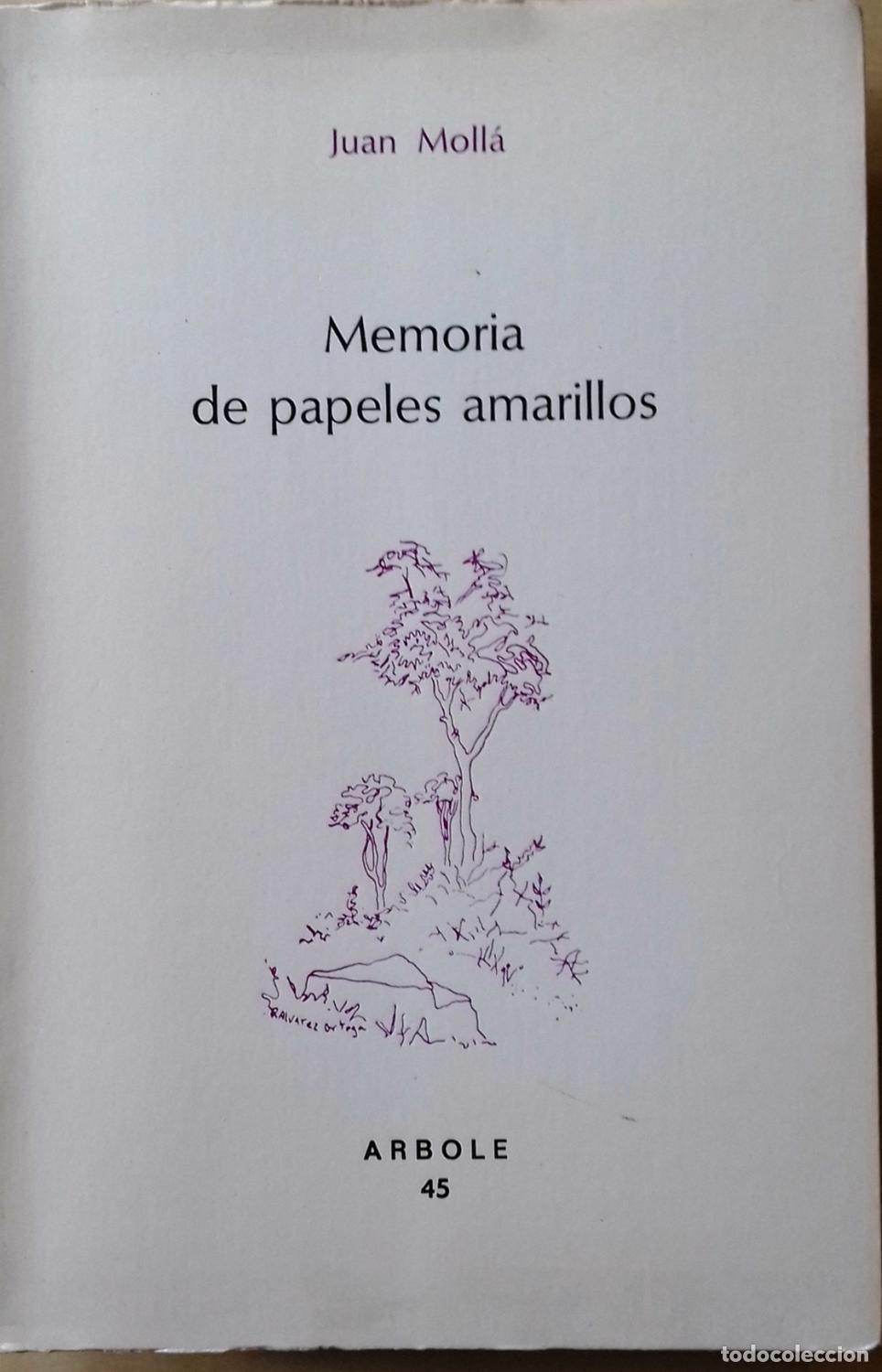 Libros: Juan Moll&aacute; - MEMORIA DE PAPELES AMARILLOS - Foto 1