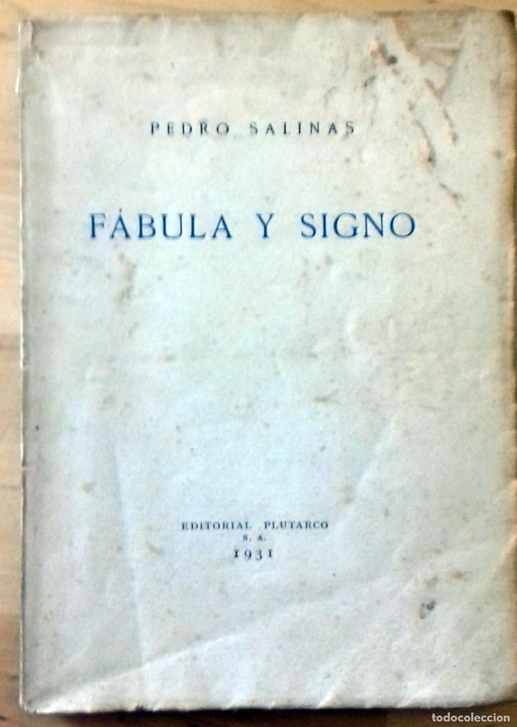 Libros: Pedro Salinas - FABULA Y SIGNO - Foto 1