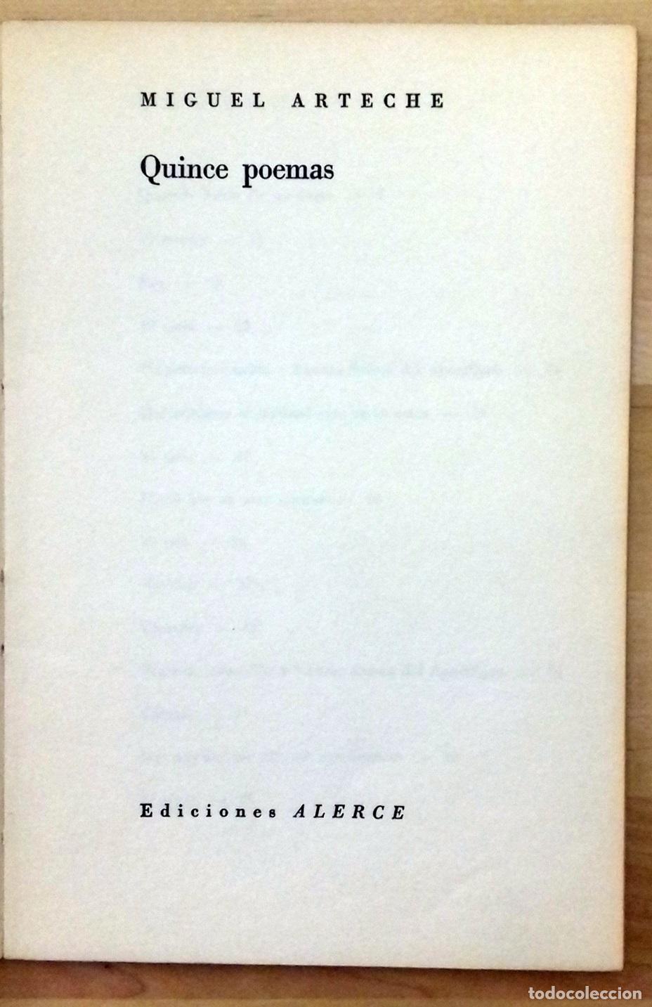 Libros: Miguel Arteche - QUINCE POEMAS - Foto 2