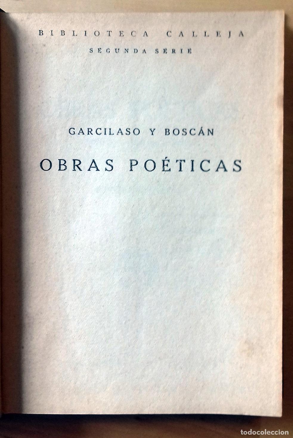 Libros: Garcilaso y Bosc&aacute;n - OBRAS PO&Eacute;TICAS - Foto 4