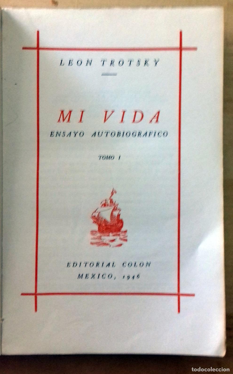Libros: Leon Trotsky - MI VIDA. ENSAYO AUTOBIOGR&Aacute;FICO. 2 Vols. - Foto 3