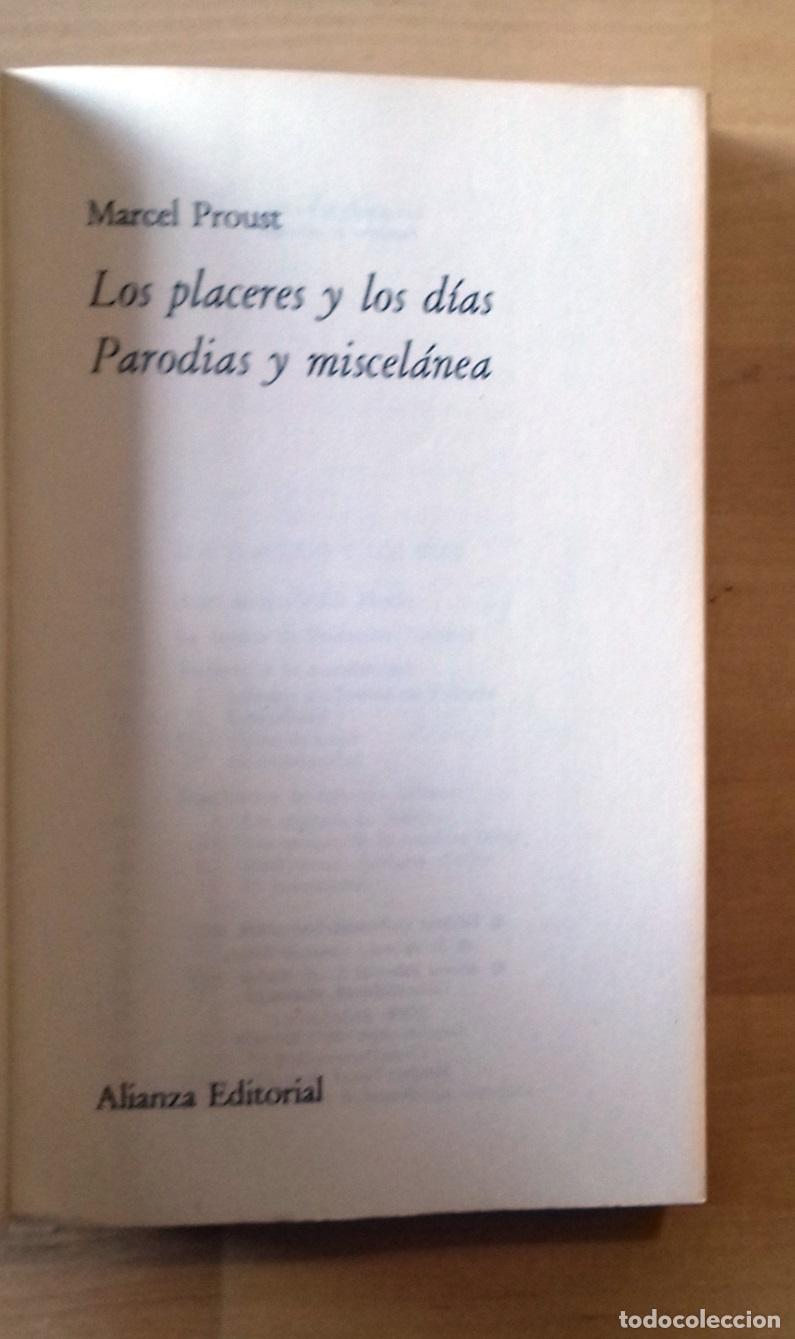Libros: Marcel Proust - LOS PLACERES Y LOS D&Iacute;AS. PARODIAS Y MISCEL&Aacute;NEA - Foto 2